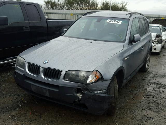 WBXPA93495WD06932 - 2005 BMW X3 3.0I GRAY photo 2