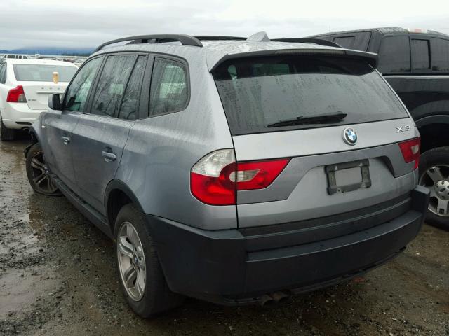 WBXPA93495WD06932 - 2005 BMW X3 3.0I GRAY photo 3