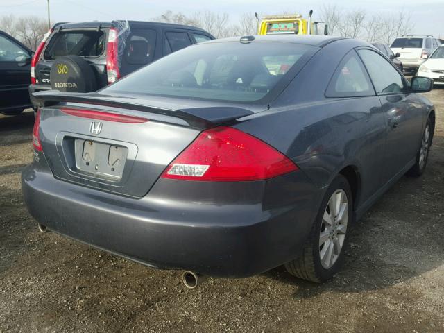 1HGCM82687A006393 - 2007 HONDA ACCORD EX GRAY photo 4