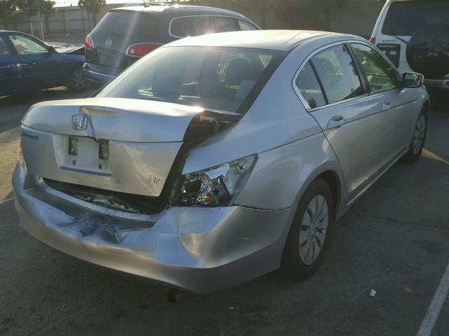 JHMCP26358C065389 - 2008 HONDA ACCORD LX SILVER photo 4