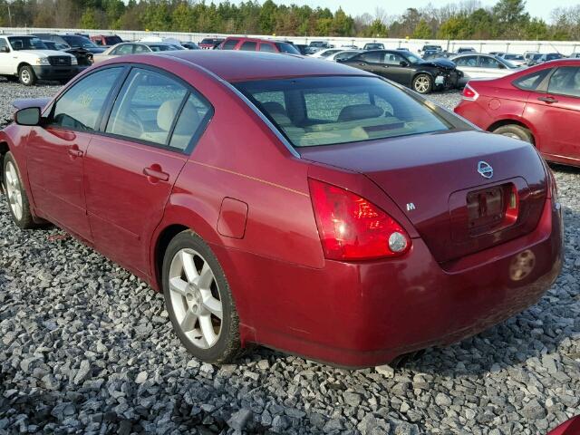 1N4BA41E46C847950 - 2006 NISSAN MAXIMA SE RED photo 3