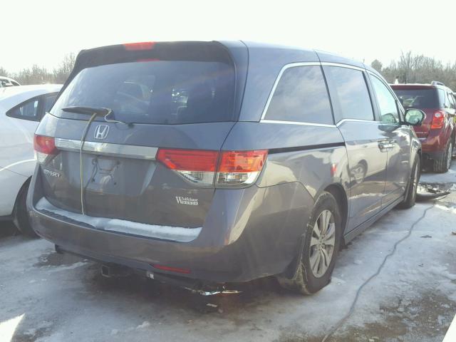 5FNRL5H42FB130892 - 2015 HONDA ODYSSEY EX GRAY photo 4