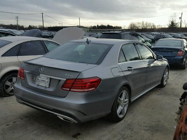 WDDHF8JB5EA803118 - 2014 MERCEDES-BENZ E 350 4MAT GRAY photo 4