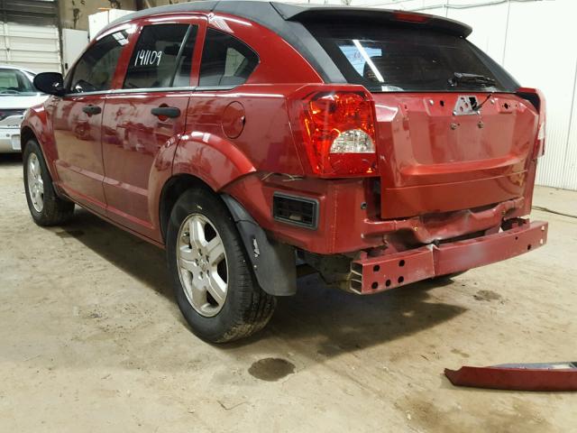 1B3HB28B88D770838 - 2008 DODGE CALIBER BURGUNDY photo 3