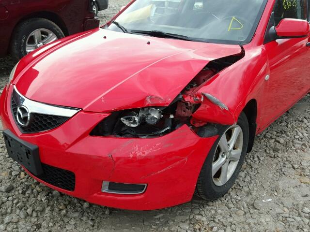 JM1BK32F381111704 - 2008 MAZDA 3 I RED photo 9