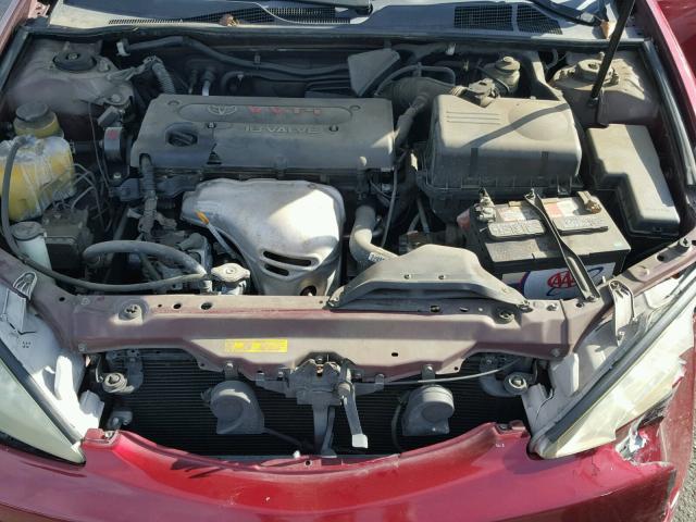 JTDBE30KX20070248 - 2002 TOYOTA CAMRY LE MAROON photo 7