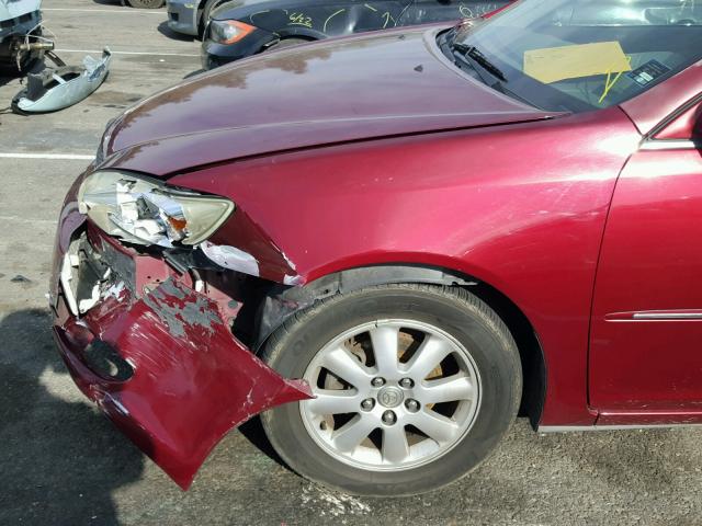 JTDBE30KX20070248 - 2002 TOYOTA CAMRY LE MAROON photo 9
