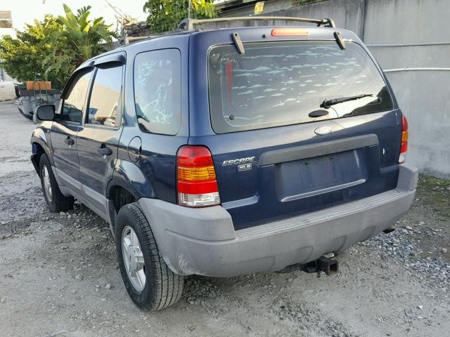 1FMYU01182KD98317 - 2002 FORD ESCAPE XLS BLUE photo 3