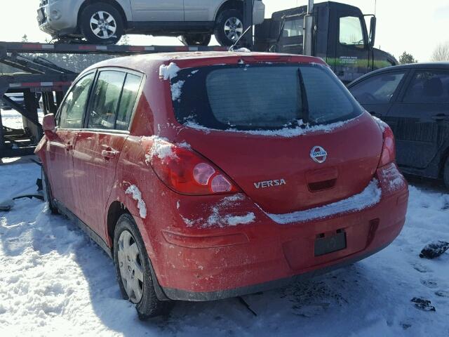 3N1BC1CP0AL403353 - 2010 NISSAN VERSA S RED photo 3