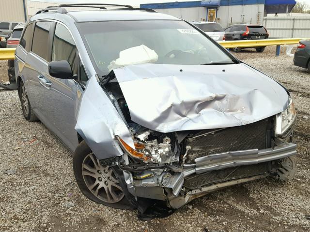 5FNRL5H43BB014840 - 2011 HONDA ODYSSEY EX BLUE photo 1