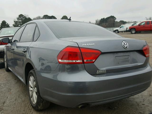 1VWAP7A32CC018971 - 2012 VOLKSWAGEN PASSAT S GRAY photo 3