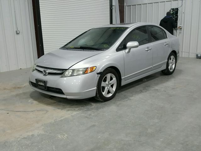 1HGFA16807L053396 - 2007 HONDA CIVIC EX SILVER photo 2