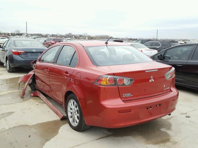 JA32U2FU2BU013488 - 2011 MITSUBISHI LANCER ES/ RED photo 3