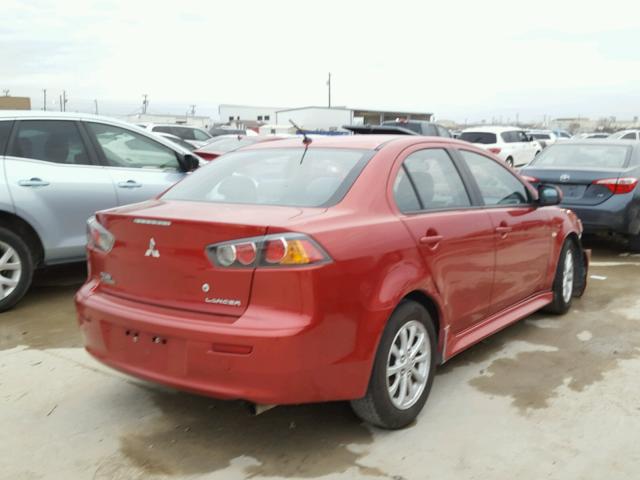 JA32U2FU2BU013488 - 2011 MITSUBISHI LANCER ES/ RED photo 4