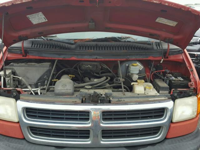 2B4HB15Y4WK126576 - 1998 DODGE RAM WAGON RED photo 7