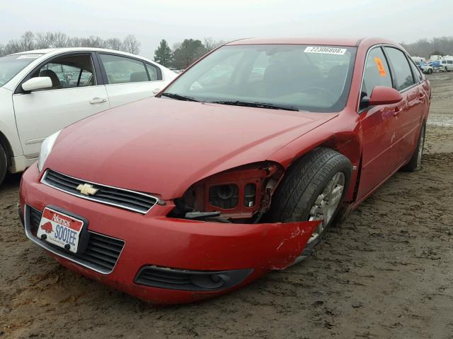 2G1WC583389209210 - 2008 CHEVROLET IMPALA LT RED photo 2