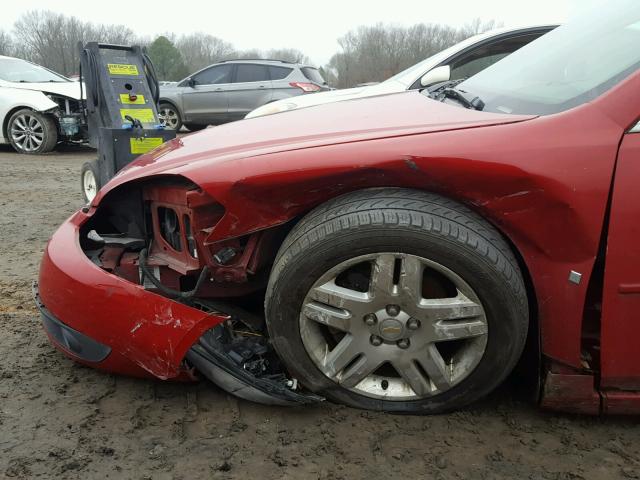 2G1WC583389209210 - 2008 CHEVROLET IMPALA LT RED photo 9