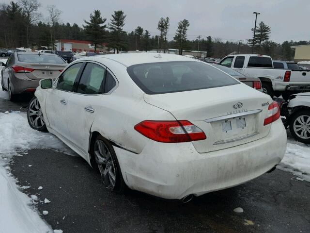 JN1BY1AR6DM604903 - 2013 INFINITI M37 X WHITE photo 3