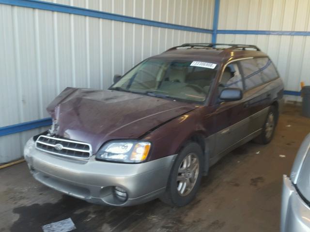 4S3BH6654Y7629139 - 2000 SUBARU LEGACY OUT MAROON photo 2