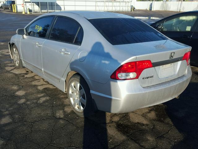 2HGFA16569H315217 - 2009 HONDA CIVIC LX SILVER photo 3