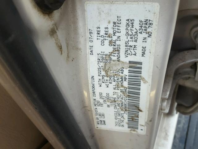 JT3HN86R1V0126940 - 1997 TOYOTA 4RUNNER SR TAN photo 10