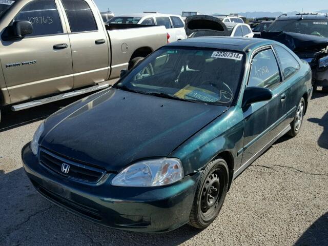 1HGEJ8240YL066142 - 2000 HONDA CIVIC EX GREEN photo 2