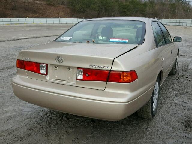 4T1BG22K91U824874 - 2001 TOYOTA CAMRY CE GOLD photo 4