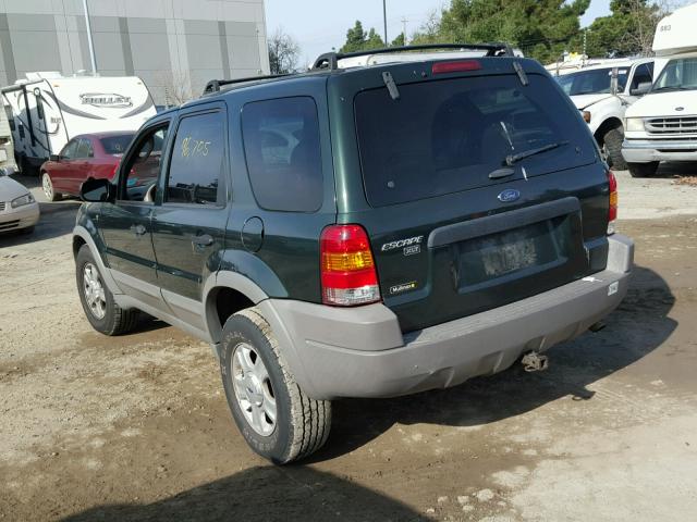 1FMYU04142KA44872 - 2002 FORD ESCAPE XLT GREEN photo 3