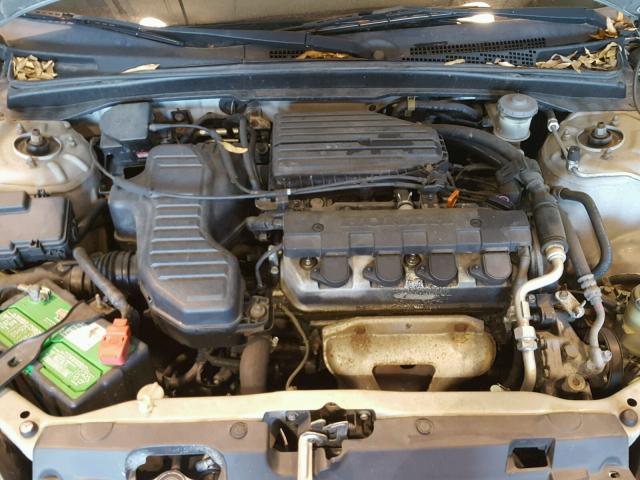 1HGES16592L005399 - 2002 HONDA CIVIC LX SILVER photo 7