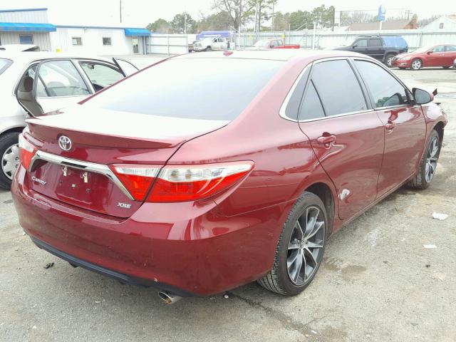 4T1BK1FK8GU570389 - 2016 TOYOTA CAMRY XSE RED photo 4