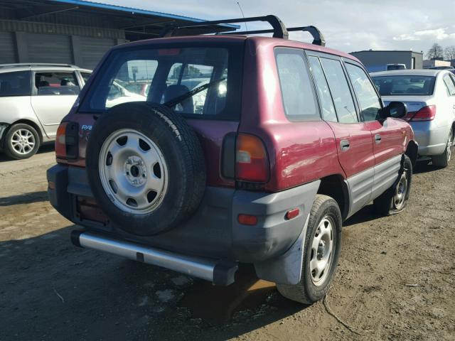 JT3HP10V7T0078221 - 1996 TOYOTA RAV4 RED photo 4