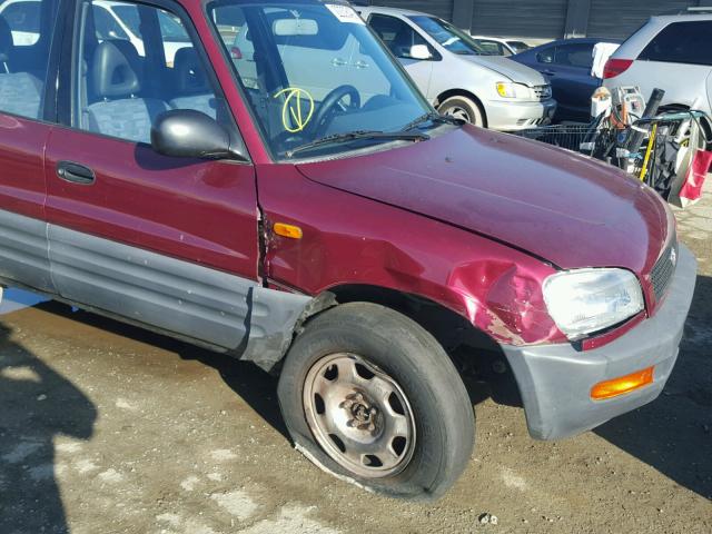 JT3HP10V7T0078221 - 1996 TOYOTA RAV4 RED photo 9