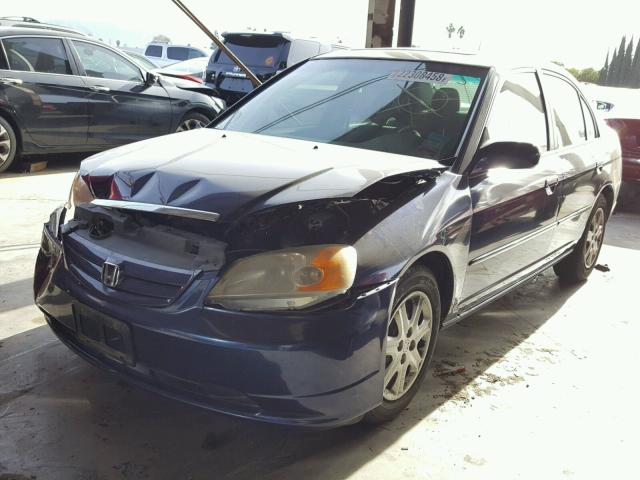 2HGES25813H585957 - 2003 HONDA CIVIC EX BLUE photo 2