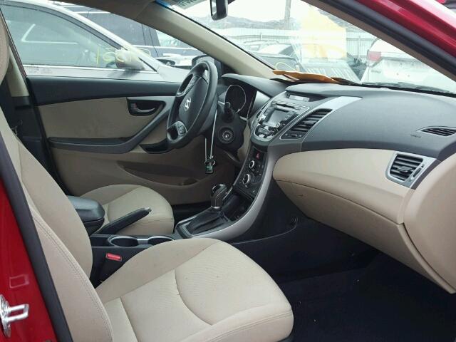 KMHDH4AE9EU094418 - 2014 HYUNDAI ELANTRA SE RED photo 5