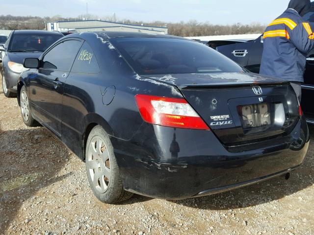 2HGFG126X8H520969 - 2008 HONDA CIVIC LX BLACK photo 3