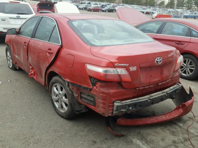 4T1BE46KX7U165496 - 2007 TOYOTA CAMRY NEW RED photo 3