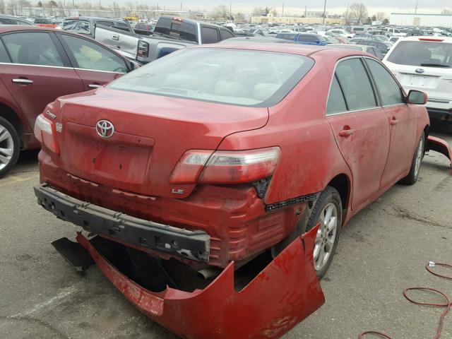 4T1BE46KX7U165496 - 2007 TOYOTA CAMRY NEW RED photo 4