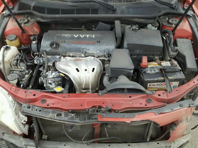 4T1BE46KX7U165496 - 2007 TOYOTA CAMRY NEW RED photo 7