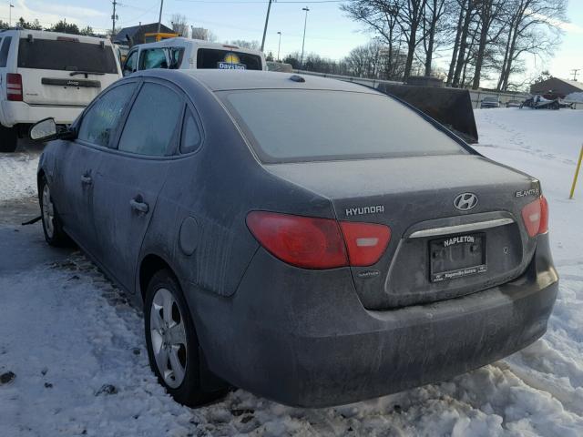 KMHDU46D37U250015 - 2007 HYUNDAI ELANTRA GL GRAY photo 3