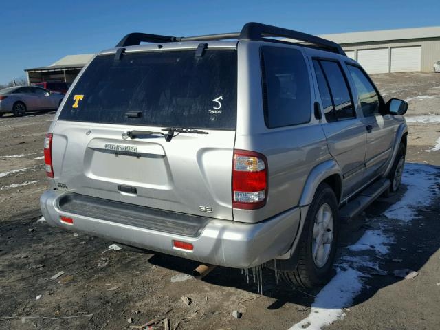 JN8DR09Y02W700590 - 2002 NISSAN PATHFINDER SILVER photo 4