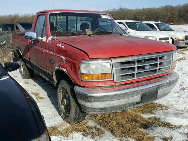 2FTEF14N6SCA37503 - 1995 FORD F150 RED photo 1