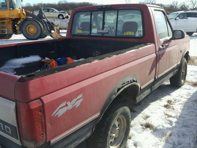 2FTEF14N6SCA37503 - 1995 FORD F150 RED photo 4