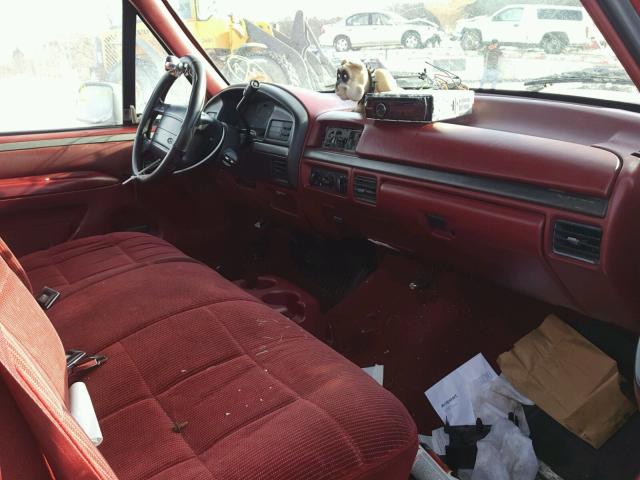 2FTEF14N6SCA37503 - 1995 FORD F150 RED photo 5