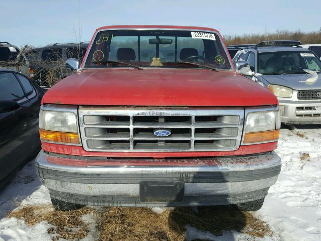 2FTEF14N6SCA37503 - 1995 FORD F150 RED photo 9