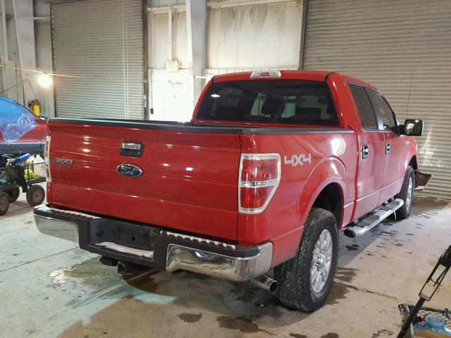 1FTPW14V59FB19813 - 2009 FORD F150 SUPER RED photo 4