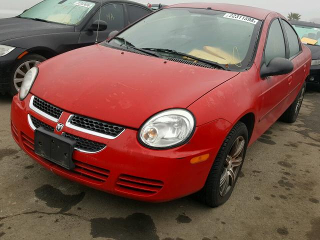 1B3ES56C85D169134 - 2005 DODGE NEON SXT RED photo 2