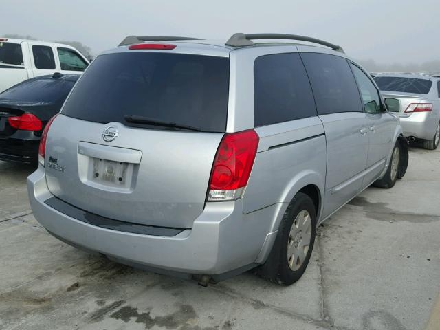 5N1BV28U55N103935 - 2005 NISSAN QUEST S SILVER photo 4