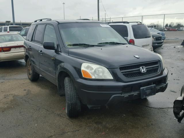 2HKYF18594H547543 - 2004 HONDA PILOT EXL BLACK photo 1