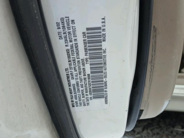 4S3BH675337618088 - 2003 SUBARU LEGACY OUT BEIGE photo 10