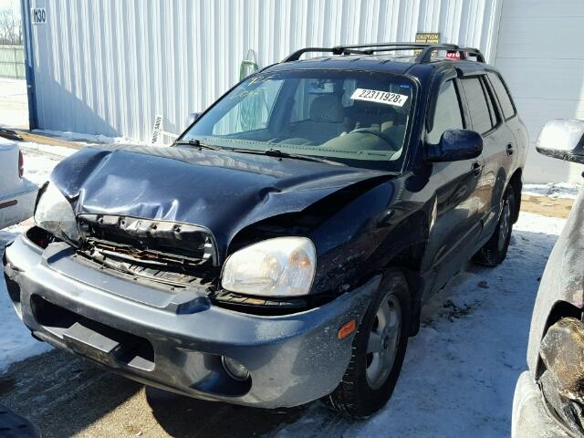 KM8SC73D35U994789 - 2005 HYUNDAI SANTA FE G BLUE photo 2